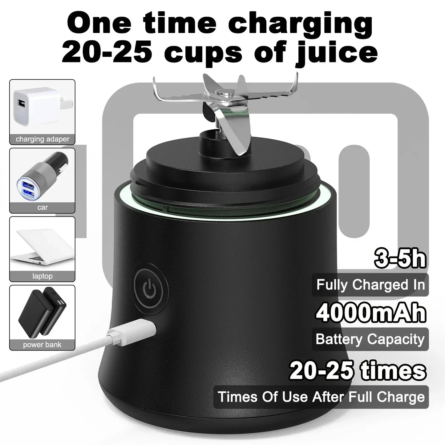 SipBlitz™ Portable USB-C Blender — Fresh Smoothies in 30 Seconds